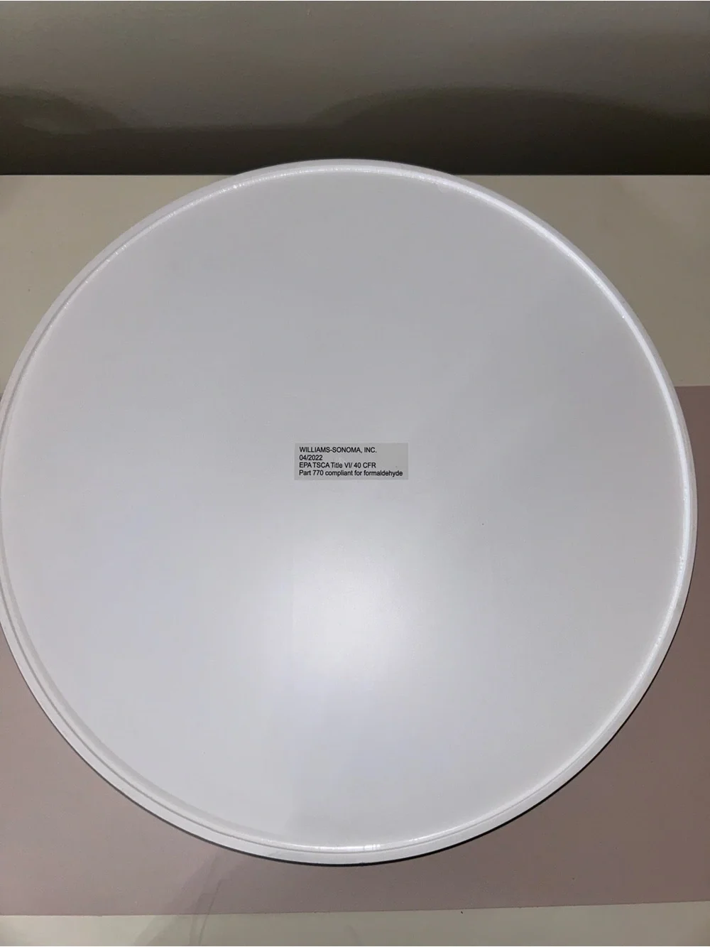 Williams Sonoma Christmas in the Country Round Lacquer Serving Tray White